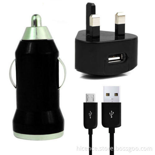 USB Mains Car Charger Sync Lead for Samsung Galaxy S/5/4 I9500 I5800 I5700 Wave